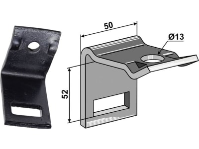 Industriehof® Zinkenhalter "D" für Federzinken 32 x 12 mm, Passender Rahmen 40 x 40 mm für universal, 1.HH17-3415 Industriehof® Zinkenhalter "D" für Federzinken 32 x 12 mm, Passender Rahmen 40 x 40 mm für universal, 1.HH17-3415