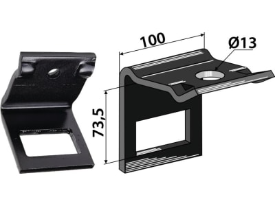 Industriehof® Zinkenhalter "D" für Köckerling: Allrounder, Kultizinken 70 x 12 mm, Passender Rahmen 60 x 60 mm für Köckerling, 1.HH17-3202