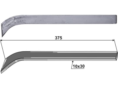 Industriehof® Schwergrubberstiel 375 x 30 x 10 mm, Arbeitswinkel 38 °, für Fendt, Heywang, Rau, Stoll (Dehne), 1.10.1019 Industriehof® Schwergrubberstiel 375 x 30 x 10 mm, Arbeitswinkel 38 °, für Fendt, Heywang, Rau, Stoll (Dehne), 1.10.1019
