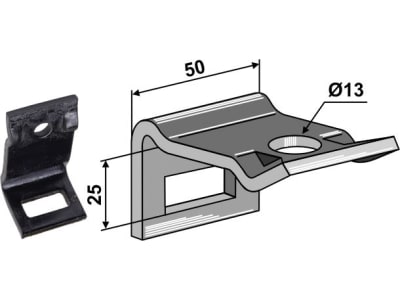 Industriehof® Zinkenhalter "D" für Kultizinken 32 x 10 mm, Passender Rahmen 50 x 15 mm für Amazone/BBG, 1.HH17-3103 Industriehof® Zinkenhalter "D" für Kultizinken 32 x 10 mm, Passender Rahmen 50 x 15 mm für Amazone/BBG, 1.HH17-3103