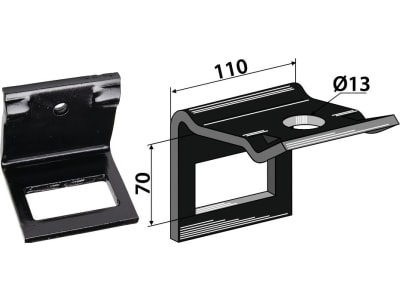 Industriehof® Zinkenhalter "D" für Kultizinken 80 x 10 mm, Passender Rahmen 60 x 60 mm für Dal-Bo, Doublet Record, HE-VA, 1.HH17-3965