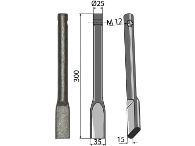 Industriehof® Schleppzinken 300 x 15 mm, für Dal-Bo, HE-VA, 10.RH-118 Industriehof® Schleppzinken 300 x 15 mm, für Dal-Bo, HE-VA, 10.RH-118