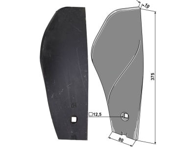 Industriehof® Randleitblech links/rechts 375 x 80 x 10 mm für Väderstad