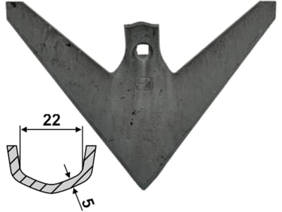 Industriehof® Gänsefußschar 280 x 5 mm für Lemken Kompaktor, 101.LEM-10 Industriehof® Gänsefußschar 280 x 5 mm für Lemken Kompaktor, 101.LEM-10