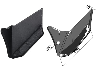 Industriehof® Scharflügel links/rechts, hartmetallbeschichtet, 170 mm, für Pöttinger Grubber Synkro Industriehof® Scharflügel links/rechts, hartmetallbeschichtet, 170 mm, für Pöttinger Grubber Synkro