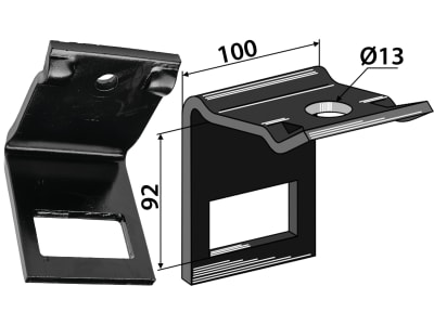 Industriehof® Zinkenhalter "D" für Köckerling: Allrounder, Kultizinken 70 x 12 mm, Passender Rahmen 80 x 80 mm für Köckerling, 1.HH17-3204