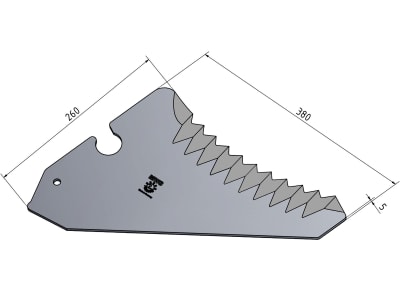 MWS Ladewagenmesser, 380 x 260 x 5 mm für Krone, Vergl. Nr. 2.332.960.0, 332 960.0, 6-150634 MWS Ladewagenmesser, 380 x 260 x 5 mm für Krone, Vergl. Nr. 2.332.960.0, 332 960.0, 6-150634