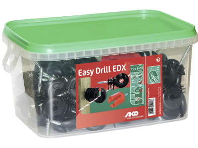 Ako Ringisolator "75 EDX" , Holzgewinde selbstschneidend, schwarz, für Drähte und Litzen Ako Ringisolator "75 EDX" , Holzgewinde selbstschneidend, schwarz, für Drähte und Litzen