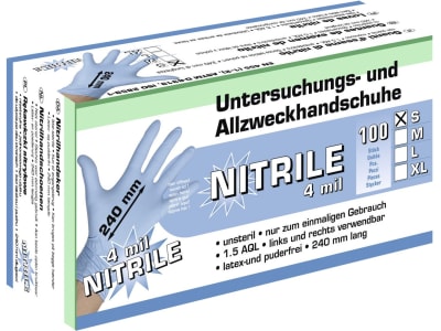 KERBL Einmalhandschuh "Nitrile Classic" unsteril, latexfrei, puderfrei 100 St. KERBL Einmalhandschuh "Nitrile Classic" unsteril, latexfrei, puderfrei 100 St.