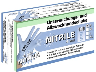 KERBL Einmalhandschuh "Nitrile Classic" Gr. L, unsteril, latexfrei, puderfrei, 100 St., 15373