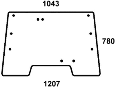 Frontscheibe, klar, ausstellbar, für Case IH 440, 540, 640, 740, 840, 940, Kabine Combi Cab Frontscheibe, klar, ausstellbar, für Case IH 440, 540, 640, 740, 840, 940, Kabine Combi Cab