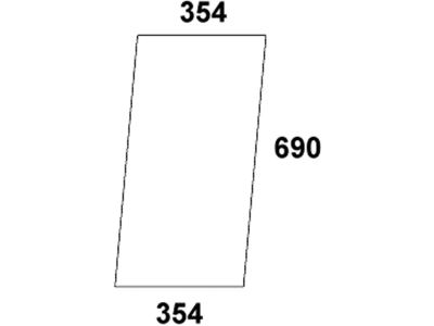 Seitenscheibe, klar, links/rechts, für Case IH 440, 540, 640, 740, 840, 940, Kabine Silent 40; Combi Cab 9615