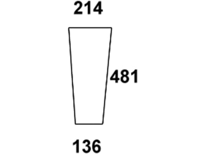 Frontscheibe, klar, unten, Länge 136 mm; 214 mm, für Fendt Farmer 100, Kabine Edscha Schwarwächter Frontscheibe, klar, unten, Länge 136 mm; 214 mm, für Fendt Farmer 100, Kabine Edscha Schwarwächter