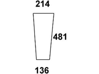 Frontscheibe, klar, unten, Länge 136 mm; 214 mm, für Fendt Farmer 100, Kabine Edscha Schwarwächter
