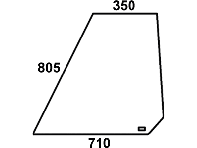 Frontscheibe, klar, seitlich links/rechts, für Fendt Farmer 102, 103, 104, 105, 106, 108, 5 S, Kabine Peko