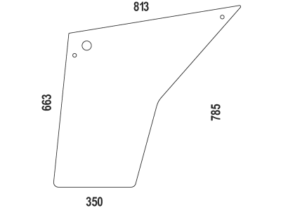 Türscheibe, klar, unten, für Case IH 440, 540, 640, 740, 840, 940, Kabine Combi Cab Türscheibe, klar, unten, für Case IH 440, 540, 640, 740, 840, 940, Kabine Combi Cab