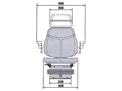 Traktorsitz "Compact Star L", luftgefedert, PVC/Stoff