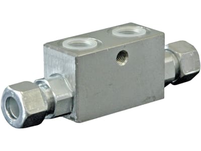 Sperrblock, M 12 AG - 3/8" IG, 350 bar, doppelwirkend, für hydraulische Oberlenker