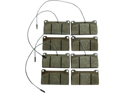Bremsklotzsatz (8 St.) 150 x 81 x 20,3 mm, mit Verschleißwarnkontakt für Mercedes-Benz MB-Trac, Unimog Bremsklotzsatz (8 St.) 150 x 81 x 20,3 mm, mit Verschleißwarnkontakt für Mercedes-Benz MB-Trac, Unimog