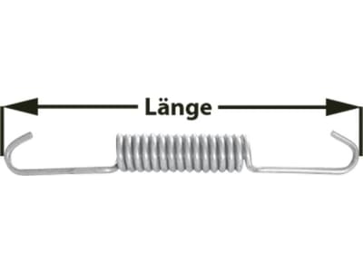 Zugfeder 120 mm für Bremsbacke ADR, FAD, Benötigte Anzahl 2 St./Rad