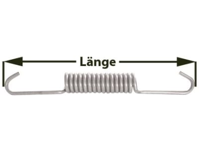 Zugfeder 155 mm für Bremsbacke BPW, Peitz, Benötigte Anzahl 1 St./Rad Zugfeder 155 mm für Bremsbacke BPW, Peitz, Benötigte Anzahl 1 St./Rad