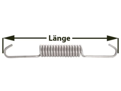 Zugfeder 120 mm für Bremsbacke ESFA, Benötigte Anzahl 2 St./Rad Zugfeder 120 mm für Bremsbacke ESFA, Benötigte Anzahl 2 St./Rad