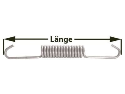Zugfeder 120 mm für Bremsbacke FAD, Benötigte Anzahl 1 St./Rad Zugfeder 120 mm für Bremsbacke FAD, Benötigte Anzahl 1 St./Rad