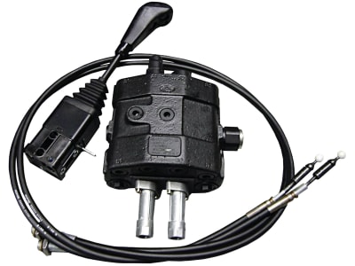 Einhebelsteuerventil dw/dw, 100 l/min, Einhebelsteuerung mit 2 Seilzügen 2.000mm Einhebelsteuerventil dw/dw, 100 l/min, Einhebelsteuerung mit 2 Seilzügen 2.000mm