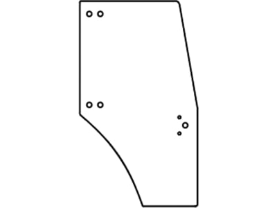 Türscheibe, grün, rechts, für Deutz-Fahr Agrofarm, Agroplus, Kabine Agrofarm; Agroplus