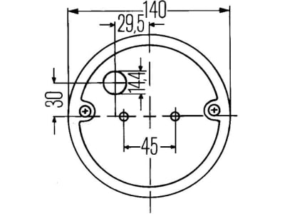 Hella® Schlussleuchte rund, links/rechts, Ø 140 mm, P21W / R5W, Schlusslicht; Bremslicht; Blinklicht, 2SD 001 685-211