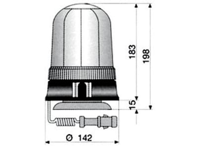 Rundumleuchte "RUK 761/771", orange, 12 V; 24 V, Magnethaftung