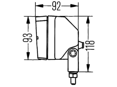 Hella® Arbeitsscheinwerfer "Master 5060", 12 – 24 V, für flood – großflächige, nahe Ausleuchtung, hängend; stehend, 1GA 005 060-041