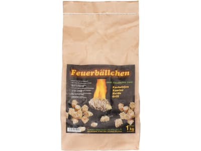  Feuerbällchen Grillanzünder 1 kg  ökologische Grillanzünder mit sehr langer Brenndauer