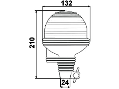 Rundumleuchte "RUK 782", orange, 12 V; 24 V, Rohrstutzenmontage, flexibel Rundumleuchte "RUK 782", orange, 12 V; 24 V, Rohrstutzenmontage, flexibel