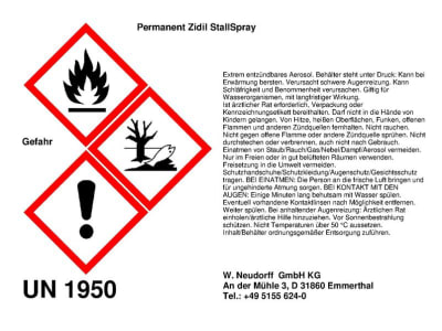 NEUDORFF Permanent Zidil Stallspray Insektenspray für Ställe 750 ml Dose NEUDORFF Permanent Zidil Stallspray Insektenspray für Ställe 750 ml Dose