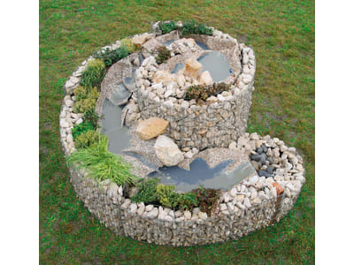 bellissa Gabionen-Kräuterspirale rund 200 x 150 x 80 cm  silver , Füllmenge 700 kg