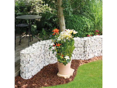 bellissa U-Gabione 60 x 20 x 45 cm silver , Füllmenge 70 kg bellissa U-Gabione 60 x 20 x 45 cm silver , Füllmenge 70 kg
