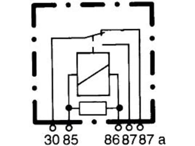 Hella® Relais 12 V, Öffner; Schließer; Wechsler, ohne Halter, 5-polig, Flachsteckanschluss, Minirelais, 4RD 933 332-401