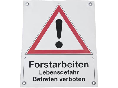 Warnbanner "Forstarbeiten" 450 x 550 mm Warnbanner "Forstarbeiten" 450 x 550 mm