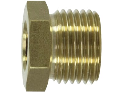 Gewindenippel 1/4" IG - 1/2" AG Messing Gewindenippel 1/4" IG - 1/2" AG Messing