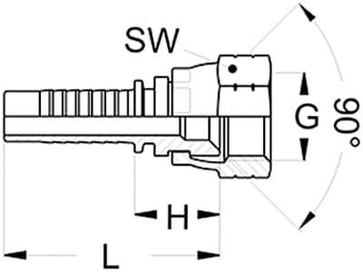 Dichtkegelnippel "DKJ (SAE)" gerade, NW DN 10 - 3/8", 5/8"-18, gerade, Aussenkung 90°