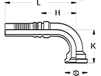 SAE-Flanschnippel "SFL-S 3000 PSI" leicht, 90 °, Stahl, mit Ausreißsicherung INTERLOCK, NW DN 32 - 1-1/4", Ø 50,8 mm