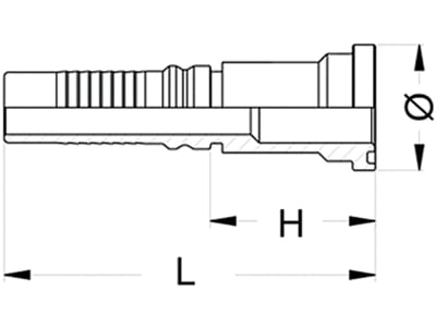 SAE-Flanschnippel "SFL-S 3000 PSI", leicht, Stahl, mit Ausreißsicherung INTERLOCK, NW DN 25 - 1", Ø 44,5 mm