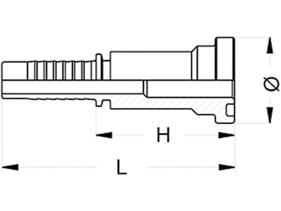 SAE-Flanschnippel "SFL 3000 PSI", leicht, Stahl, NW DN 25 - 1", Ø 50,8 mm