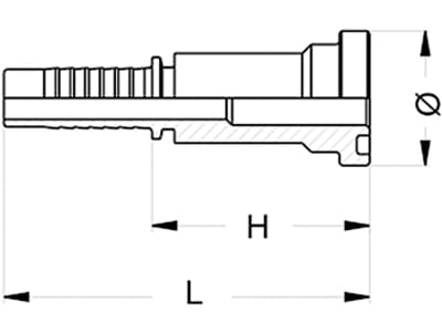 SAE-Flanschnippel "SFS 6000 PSI", schwer, Stahl, NW DN 12 - 1/2", Ø 31,7 mm