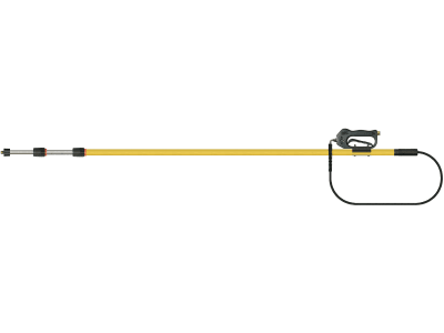 Teleskopsprührohr mit Pistole ST-601, stufenlos ausziehbar 2,3 – 3,8 m, inkl. Mundstück zur Düsenhalterung