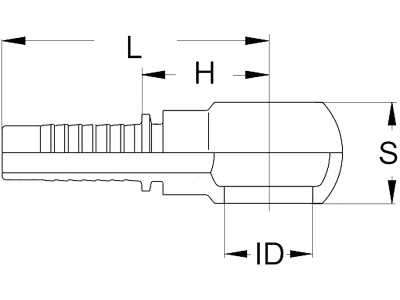 Ringnippel gerade "RNM", NW DN 6 - 1/4", für Hohlschraube M 16 x 1,5