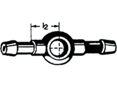 Doppelringnippel "R", NW 2, Ø Schlauch innen 4,5 mm