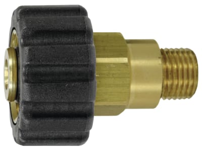 Handverschraubung M 22 IG - M 21 AG, schwarz, 49 mm, mit AG andererseits Handverschraubung M 22 IG - M 21 AG, schwarz, 49 mm, mit AG andererseits