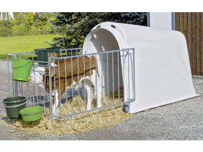 KERBL Kälberiglu "CalfHouse Master Plus" für 1 Kalb, mit Umzäunung, 14470